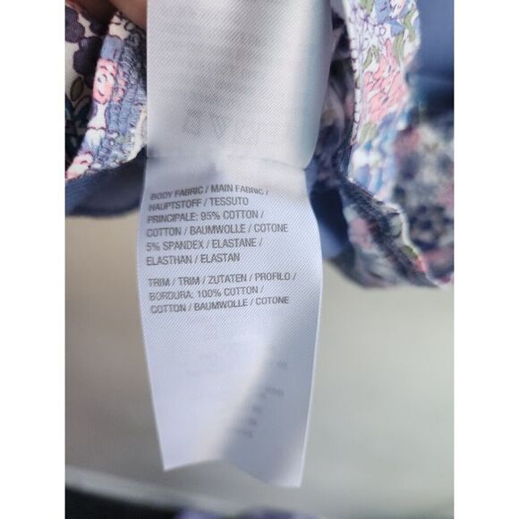 Quacker Factory Women Blue Full Zip w/Floral Hem Cotton Hoodie Sweater size 2X - Picture 10 of 10